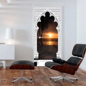 

Mural for port-Photo wallpaper - Gothic arch and sunset I - 90x210 cm