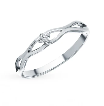 

Silver ring with cubic zirconia sunlight sample 925