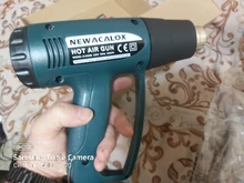 NEWACALOX-Pistola de aire caliente industrial, termorregulador LCD de 2000W, 220V, apto para enchufe de la UE, pistolas de calor con envoltura termal, boquilla de calentador
