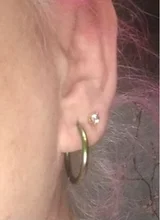 Hoop Earrings Punk Rose-Gold Silver-Color Black Fashion Women Round Unisex 