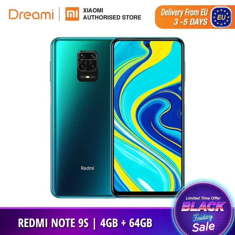 Global Version Xiaomi Redmi Note 9S 4GB RAM 64GB