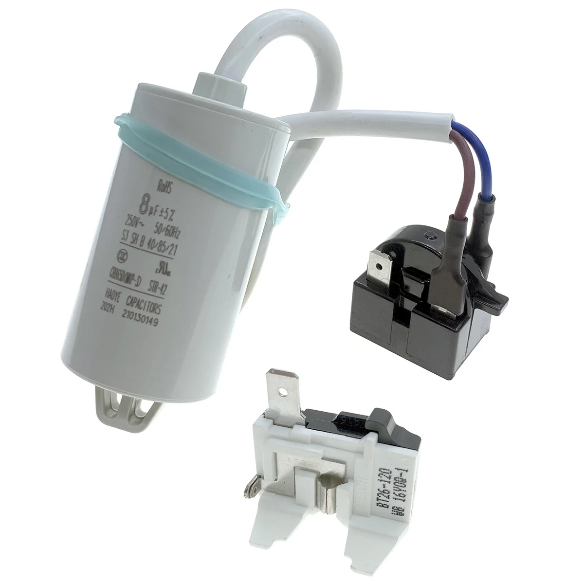 Substituição Frigorífico Ptc Starter Relé Capacitor e Sobrecarga Protector Kit para Vissani Danby Zer Qp24.7g12
