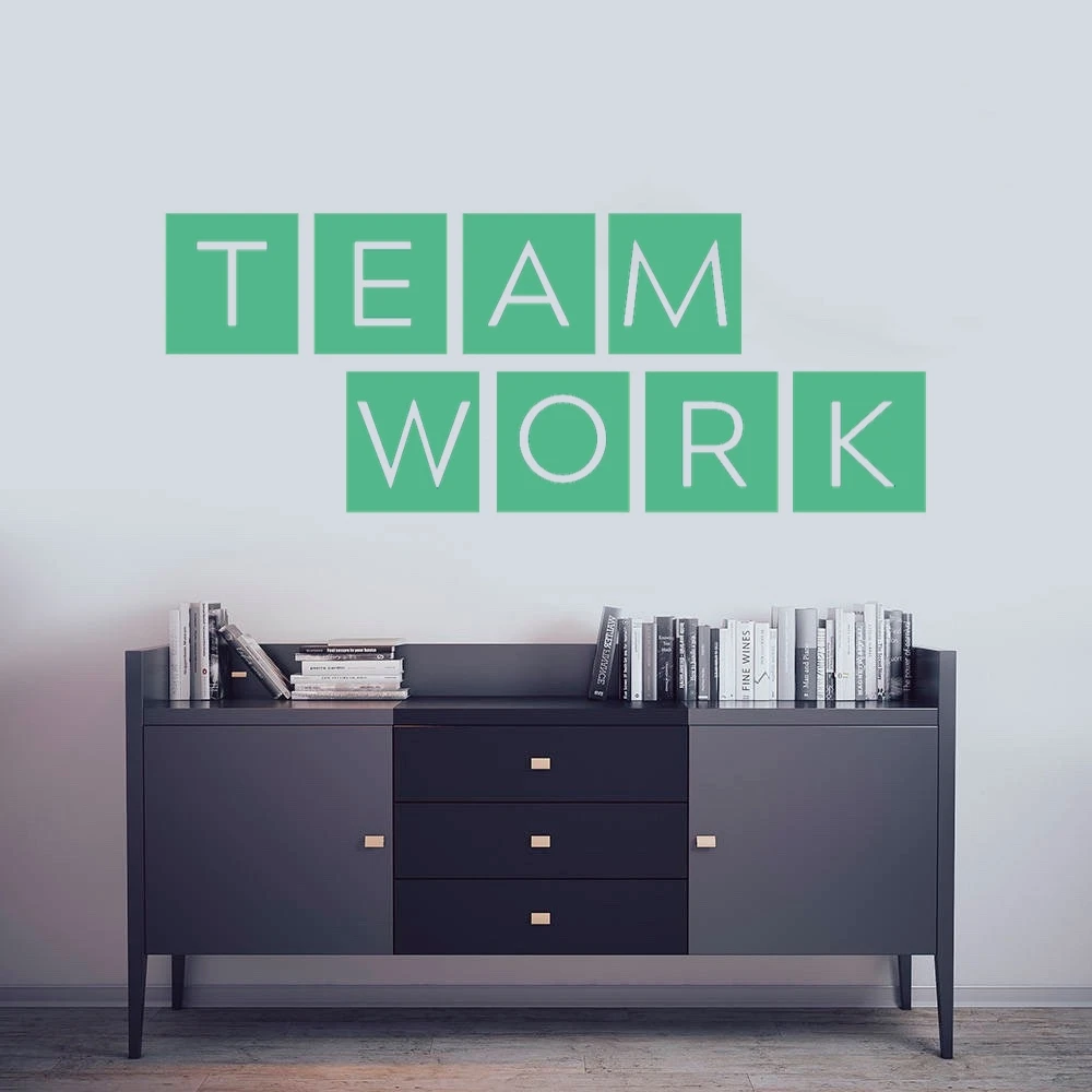 Paneled Team Work Wall Sticker Decal Design Team Work Sticker Office