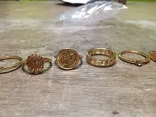 Tocona 15 unids/set, Virgen María Anillos de oro para mujer corazón manos de Fátima Anillos Cruz hoja geométrica Kольцо de joyería 7056