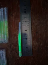 Varita luminosa para pesca, barra flotante fluorescente estilo luciérnaga para la noche que brilla en la oscuridad, 4,5x40 mm, 10 unidades/bolsa