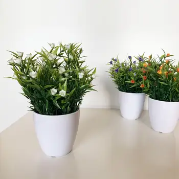 

Pack 12 assorted artificial plants with flowers from 23 cm with flower pot