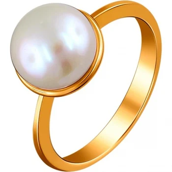 

Esthete ring with silver pearls with gilding