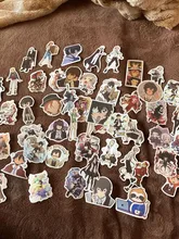 Bungo Stray-pegatinas de perros de PVC para niños, pegatinas de grafitis, maletas, equipaje, guitarra, coche, impermeable, 10/100 Uds.