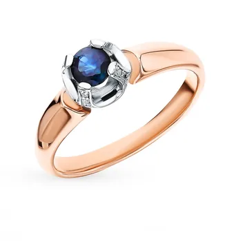 

Gold ring with sapphires and diamonds sunlight sample 585