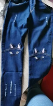 Pantalones vaqueros con dibujo de gato para niñas, mallas de lápiz para primavera y otoño, nueva moda