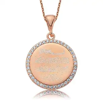

KUTAYDAN 925 Sterling Silver Cubic Zirconia Evil Eye Prayer Lady Necklace