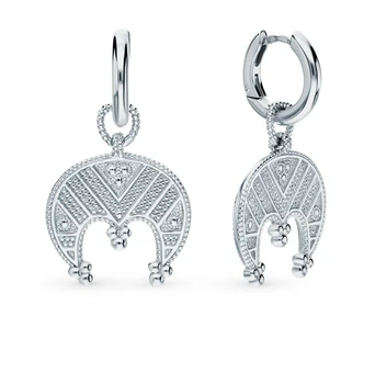 

Silver earrings-amulet "lunnitsa" sunlight sample 925