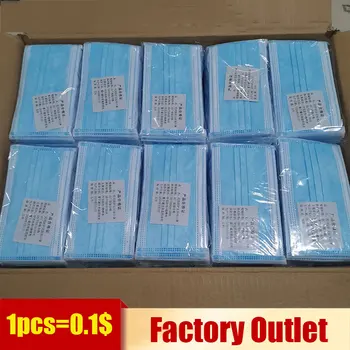 

Disposable Face Mask 3 Layer Design Protection Breathable Masks with Earloops Anti-Dust Protective Cover Mask Bulk for Adult