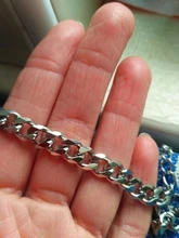 Sifisrri-Cadena de eslabones cubanos para hombre y mujer, brazalete de acero inoxidable de 3/5/7mm, color negro y dorado, joyería Unisex