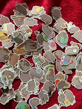 100 unids/pack Kawaii grueso gato diario impermeable decorativo papelería pegatinas artesanales Scrapbooking DIY álbum diario