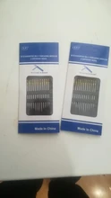 12 unids/set ancianos aguja-agujero lateral ciego aguja de coser de mano de acero inoxidable de huelga roscado ropa de costura