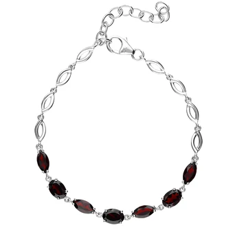 

Silver Bracelet with Garnet sunlight