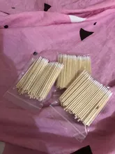 Desechables hisopo de algodón sin pelusa Micro cepillos madera bastoncillos de algodón muestras oído limpio palo pegamento para extensión de pestañas quitar herramienta