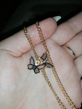 Modyle-collar con colgante de mariposa para mujer, joyería con diamantes de imitación brillantes, llamativo, gargantilla de cristal, para regalo