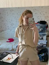 Sampic-chándal informal de verano para mujer, conjunto de pantalones cortos de dos piezas, camisetas amarillas y Mini pantalones cortos sueltos, ropa de salón a la moda, 2021