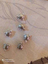 Abalorios de aleación de 10x8mm con tapa de plata antigua, dijes de tortuga, dijes colgantes con forma para fabricación de joyería, accesorios DIY, 25 uds.