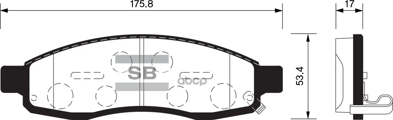 Колодки Тормозные Infiniti Qx56/Nissan Armada/Titan 03- Передние Sangsin Brake Sp1455 Sangsin brake арт. SP1455