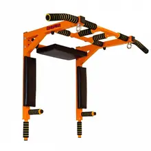 Турник 3 в 1 настенный брусья пресс Premium оранжевый