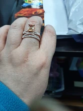 FDLK-Conjunto de anillos de boda elegantes para mujer, joyería de compromiso con brillante intenso, anillo de circón para mujer, 2 uds.