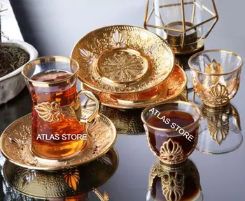 

TURKISH TEA GOLDEN PATTERN 6 PERSONALİTY TEA 18 PIECE TEA SET