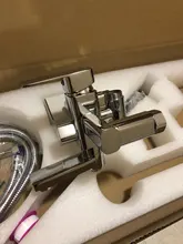 Uythner-Grifo de ducha efecto lluvia para pared, mezclador de agua para bañera, negro mate