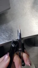 BQAN-pincel de dibujo de doble cabeza, mango de cristal negro, 9mm y 11mm, delineador, pintura, bolígrafo, esmalte de Gel, herramientas de manicura de decoración de uñas
