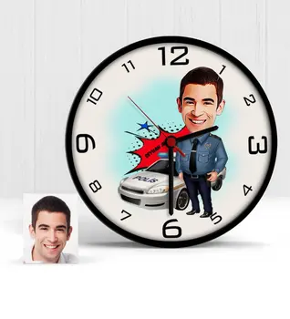 

Personalized Traffic Police Cartoon Wooden Wall Clock-2