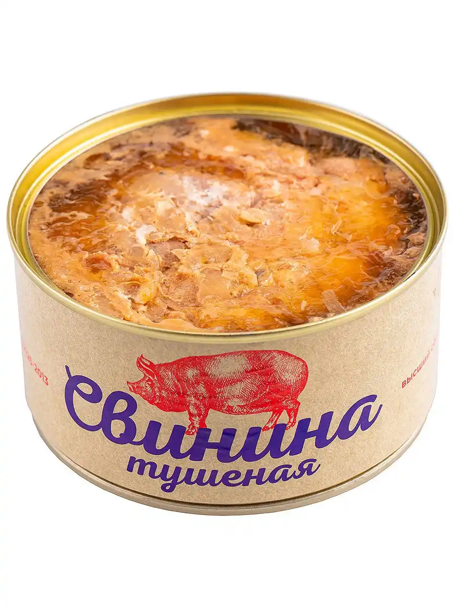 "Промсовет" Свинина тушеная в/с, 325 гр ж/б "Промсовет" Свинина тушеная в/с, 325 гр ж/б