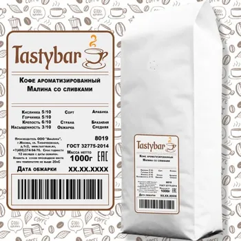 

Coffee flavored "raspberry with cream" 1000 gr