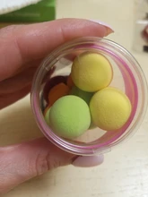 Maange10 Uds Mini Foam-Puff de polvo grande, belleza, licuadora, base correctora, crema suave, en húmedo y seco, doble uso