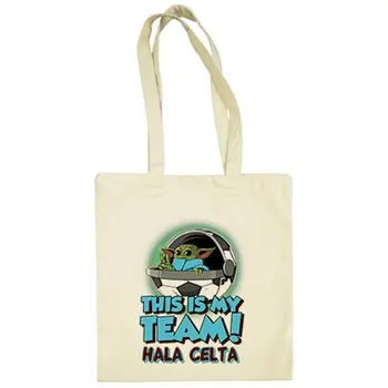 

Cloth bag spoof baby Yoda my soccer team Hala Celtic