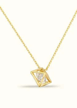

Lattice multi-Stone Gold Necklace 02-350-K1221A