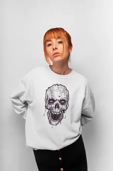 

Angemiel Wear Lineal Kurufaka White Women Sweatshirts