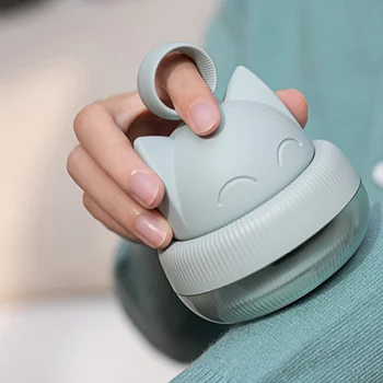 

Cute Mini Cat Lint Remover Hair Ball Trimmer Fuzz Pellet Cut Machine Portable Epilator Sweater Clothes Shaver Laundry Cleaning