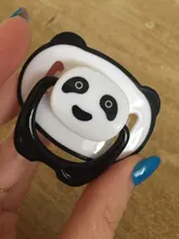 Chupete Dummy de Panda para pezón de bebé, chupete de silicona de grado alimenticio de PP, pezones de ortodoncia para niño pequeño con anillo, mordedor para bebé