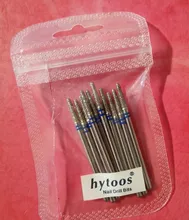 HYTOOS 10 unids/set taladro clavo Bits de diamante cortadores para manicura para cutícula Burr fresadora cortador de uñas pedicura accesorios herramientas