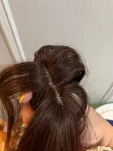 Halo Lady-Clip de belleza para mujer, cabello humano con explosión de flequillo, pieza central, pelo lacio brasileño no Remy para la pérdida de cabello