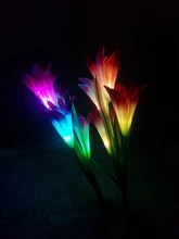 Decorative-Lamp Solar-Light Flower Lily Lawn-Path Yard Outdoor Led Garden Waterproof