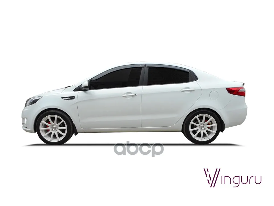 Afv24312_дефлектор Окон! Комплект На 4 Двериkia Rio Sedan 12(Литьевой Поликарбонат) Vinguru Afv24312 Vinguru арт. AFV24312