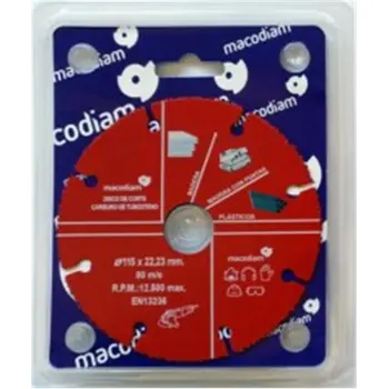 

CUTTING DISC MULTIMAT 115X22, 23MM CARBIDE MACODIAM 1 PC