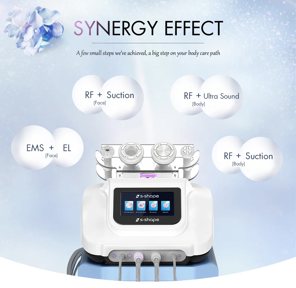 US $787.20 SSHAPE Ultrasound RF EMS Electroporation Vacuum Suction Body Face Skin Care Multifunction Slim Machine US FREE SHIPPING