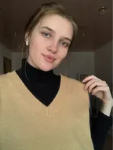 Pullover Vest Sweater Knitted Pink Winter Women Warm Girls Autumn V-Neck Casual New