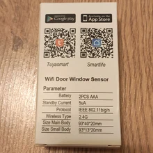 Wofea-Sensor de puerta y ventana inalámbrico, Detector magnético de contacto con Wifi, sensores inteligentes de puerta, batería no incluida, 433mhz / Wifi
