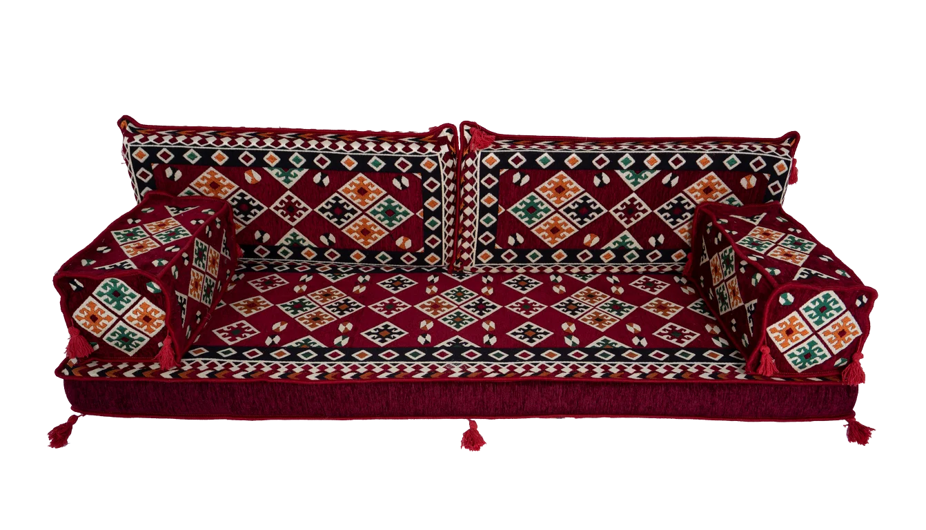 Pallet Sofa Cushions,Arabic Sofa Floor Seating Set, Traditional Design Arabic Lounge Set, Arabic Majlis, Ottoman Couch and Rug