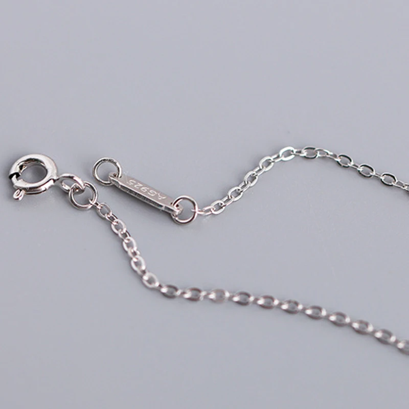 Classic blue Keys Necklace for Women SHORT Chain Heart TF Pendant Necklace Gift Ethnic Bohemian Choker Necklace 925 silver logo (4)